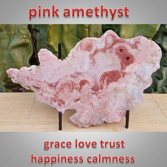 HUGE PINK AMETHYST slab 04 Calmness : trust : happiness - Picture 1 of 12